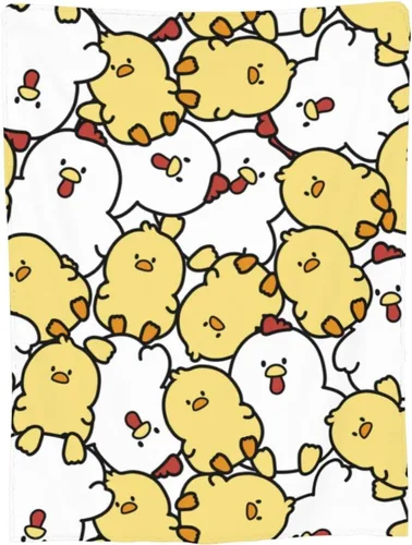 Miniatura 6 de Manta de pollo, linda manta de gallina de dibujos animados súper suave y cálida, para niñas, regalos para sofá, dormitorio, sofá oficina, manta