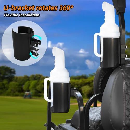 Miniatura 3 de Roykaw Botella de arena para carrito de golf, olla de arena con soporte, botella de arena universal de llenado Divot compatible con modelos EZGO