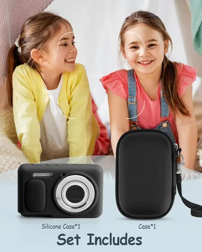 Miniatura 6 de SQERO KODAK PIXPRO FZ55 - Juego de cámara rígida + funda de silicona suave, diseño protector de lente, almacenamiento de tarjeta SD de viaje, bolsa