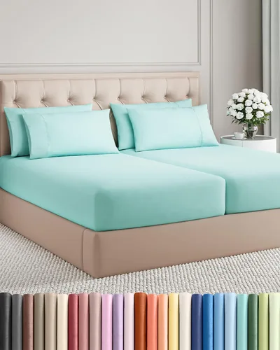 Miniatura 124 de Juego de sábanas Queen de 6 piezas, sábanas tamaño Queen, ropa de cama suave de lujo de hotel, refrescante, cómoda y transpirable, 1 encimera, 1 26