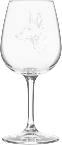 Miniatura 205 de Copa de vino de 12.75 onzas con diseño de perro grabado