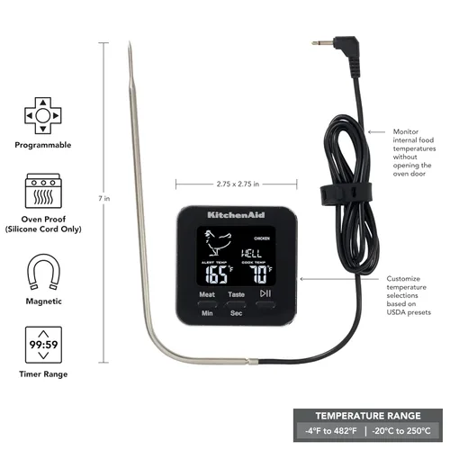 Miniatura 2 de KitchenAid Termómetro de sonda programable con cable
