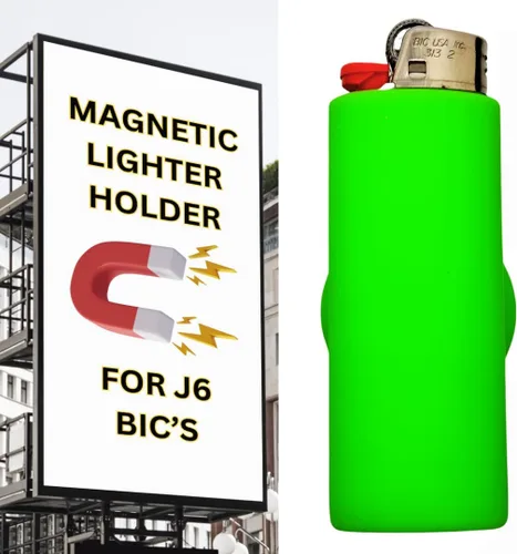 Miniatura 14 de Funda magnética para encendedor BIC Fuerte accesorio magnético Incluye soporte de silicona con imán Encendedor no incluido Carbón vegetal