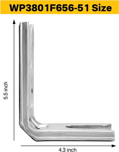 Miniatura 2 de Soporte anti punta para estufa WP3801F656-51 3801F656-51 para horno de cocina de cocina o montaje en pared Soporte anti punta compatible con Kenmore
