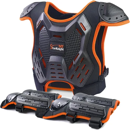 Miniatura 11 de StarknightMT Equipo de Bicicleta de Tierra para Niños - Equipo de Protección Juvenil para Montar Motocicleta, Traje de Armadura de Motocross
