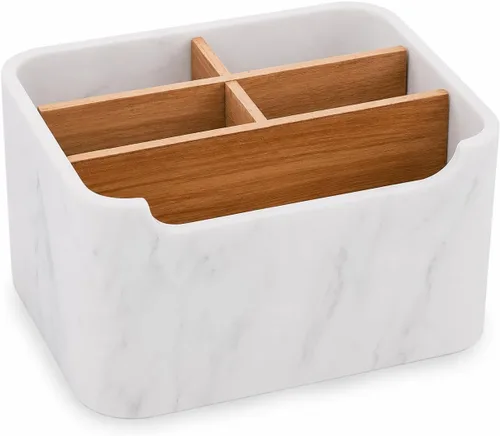 Miniatura 9 de Organizador de escritorio elegante y soporte para mando a distancia en negro - Mantén tu espacio de trabajo ordenado y organizado, almacenamiento