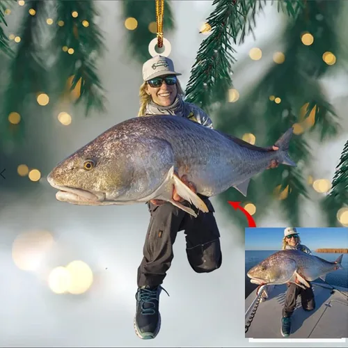 Miniatura 7 de Adorno de Árbol de Navidad Personalizado, Adorno de Forma Plana con Foto Personalizada, Adornos Acrílicos Planos 2D, Adornos Acrílicos con Foto