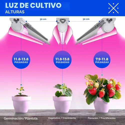 Miniatura 5 de Barrina Luz LED de crecimiento, 252 W (6 x 42 W) 4 pies T8, espectro completo, forma de V con reflector, diseño enlazable, luces de plantas para Rosa