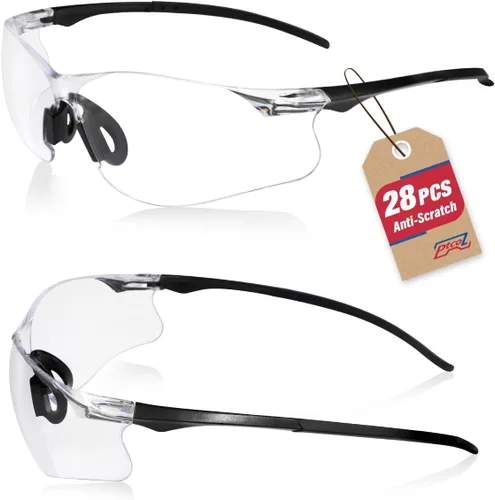 Miniatura 8 de Paquete de 3 lentes de seguridad tintados ámbar: lente de policarbonato antiarañazos con certificación ANSI Z87.1, protección UV para construcción