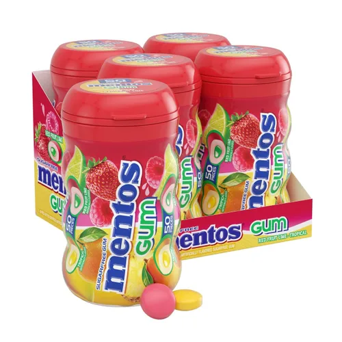 Miniatura 10 de Mentos Pure Fresh - Goma de mascar sin azúcar con xilitol, dulces de Pascua a granel, sabor Watermelon, 200 unidades (paquete de 4)