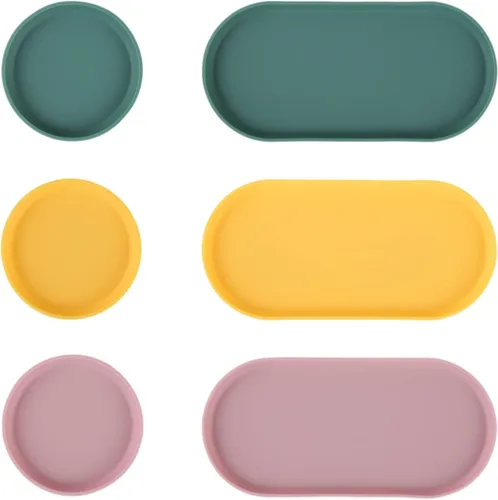 Miniatura 10 de BLUE GINKGO Mini Bandejas de Silicona – Juego de 6 Organizadores Fáciles de Limpiar para Baño, Cocina, Escritorio, Tocador y Cosméticos