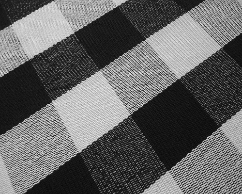 Miniatura 4 de Levinis - Alfombras de pasillo de cocina - Negras y blancas, cojín de sofá de celosía retro y alfombra de área - Alfombras lavables, tejidas a mano