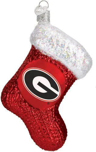 Miniatura 8 de Old World Christmas University of Georgia Hairy Dawg - Adorno de cristal soplado para árbol de Navidad, decoración navideña hecha a mano, colección