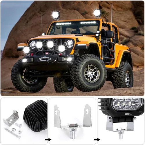 Miniatura 5 de Kawell Luz de conducción LED de 48 W, luz antiniebla adicional de 6000 K, focos LED IP67, luz de trabajo LED impermeable para motocicleta