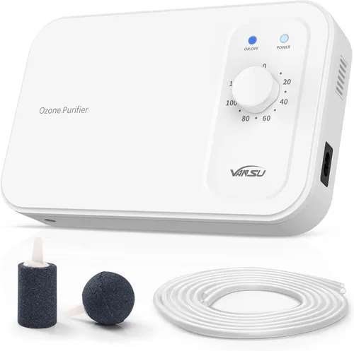 Máquina multiusos de ozono de 800 mg/h,Burbujero de ozono para purificar agua y aire,Ozonador de agua portátil para alimentos F&V Home Hunting Cold