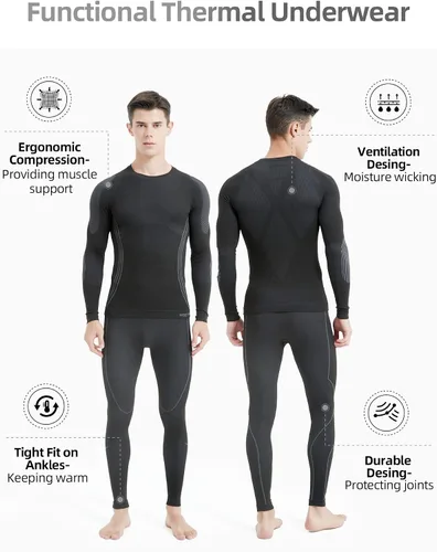 Miniatura 2 de Ropa interior térmica para hombre, pantalones largos para hombre, ropa interior larga para hombre, capa base para hombre