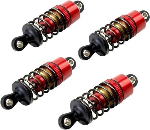 Miniatura 5 de Kit de amortiguador de amortiguador de choque de aceite RC de 2.165 in para Tamiya TT01 TT02 M05 TA05 1/10 RC chasis de coche piezas de Rojo