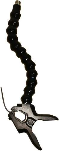 Soporte de abrazadera para micrófono de mesa con soporte de extensión de cuello de cisne de 5/8 pulgadas y 27 hilos para micrófonos, funciona para