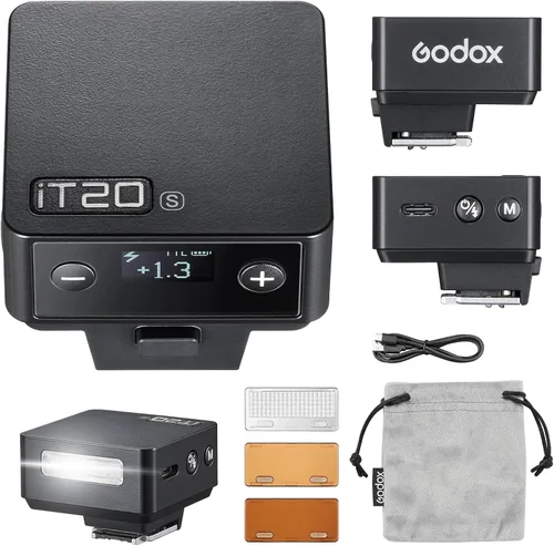 Godox iT20 S TTL Mini Flash - Flash de cámara iT20S para Sony IM20 actualizado 7.4V 300mAh batería 700+ Flashes 1.5s Reciclar Hot Shoe Flash con