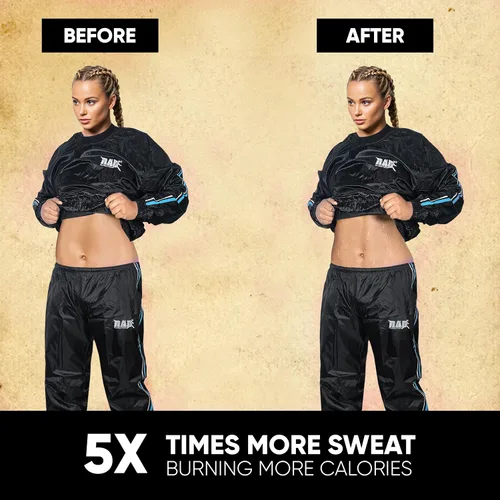 Miniatura 4 de RAD Sauna Sweat Suit for Men & Women (Medium To 6XL) for Weight Loss & Fat Burn Sweating Suit Red,White,Gold,Pink,Blue Azul