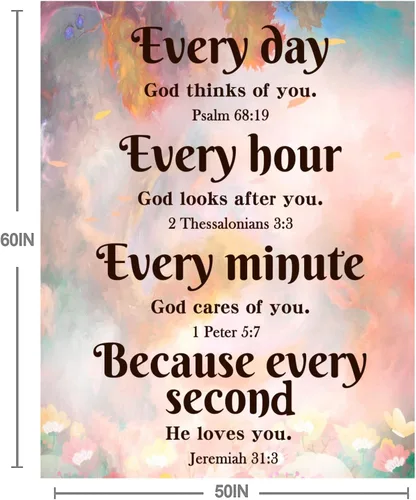 Miniatura 3 de Regalos cristianos para mujeres, regalos religiosos de 50 x 60 pulgadas, manta con pensamientos inspiradores y oraciones, manta religiosa, regalos