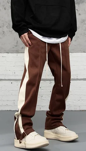 Miniatura 31 de Pantalones deportivos de gamuza sintética para mujer, pantalones de baile acampanados para hombre