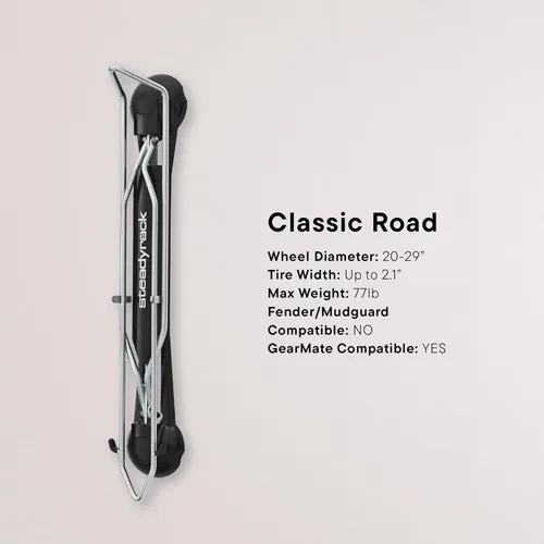 Miniatura 2 de Steadyrack - Soporte de bicicleta para bicicletas de carretera - El soporte de bicicleta vertical original montado en la pared - Se adapta a