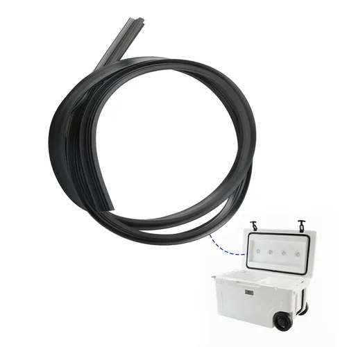 Junta de tapa de enfriador de silicona para enfriador YETI 20qt, 45qt, 70qt, 110qt, tira de sellado de reemplazo de enfriador, Negra, 8 pies de