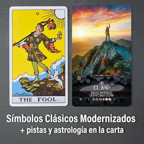 Miniatura 7 de Mazo de Tarot Estrella Besada – 78 Cartas de Tarot para Principiantes y Profesionales con Símbolos Rider Waite, Astrología, Signos, Significados