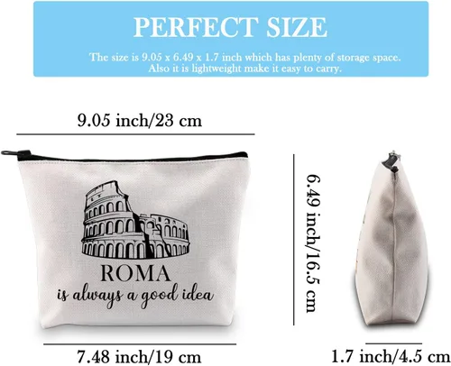 Miniatura 3 de GJTIM Regalo de viaje Roma, regalo de Roma, regalo sorpresa de viaje de Roma, regalo del Coliseo romano, regalo de recuerdo de Italia, bolsa