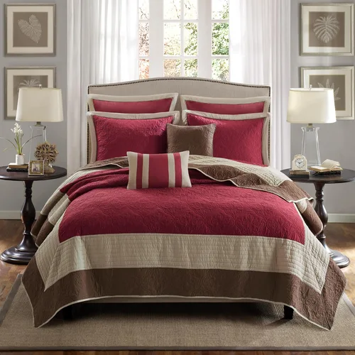 Miniatura 10 de Madison Park Attingham - Juego de edredón reversible, colcha transpirable para todas las estaciones, capas de ropa de cama ligeras y acogedoras