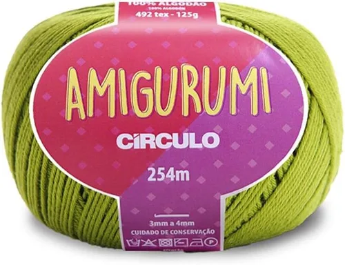 Miniatura 8 de Circulo Amigurumi Yarn, 100% Algodón Virgen Brasileño Mercerizado para Crochet y Tejido, Soft Art - Hilo de Peso Deportivo, 4.4 oz, 278 yardas