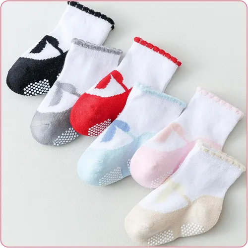 Miniatura 3 de hakugoo Calcetines de bebé con empuñaduras, calcetines de bebé que parecen zapatos, calcetines antideslizantes con pinzas para niños pequeños, 12