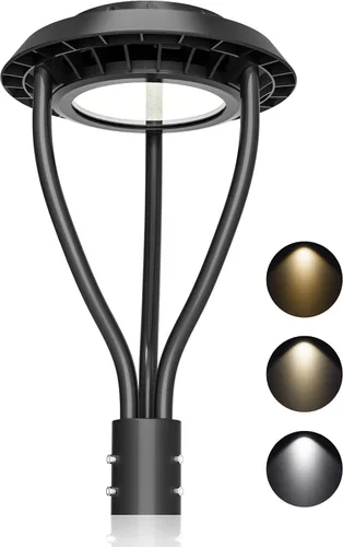 Miniatura 10 de KUKUPPO Luz LED de poste superior de 60 W, certificación ETL, 8400 lm, CCT ajustable 3000K/4000K/5000K, potencia ajustable 60W/48W/36W lámpara