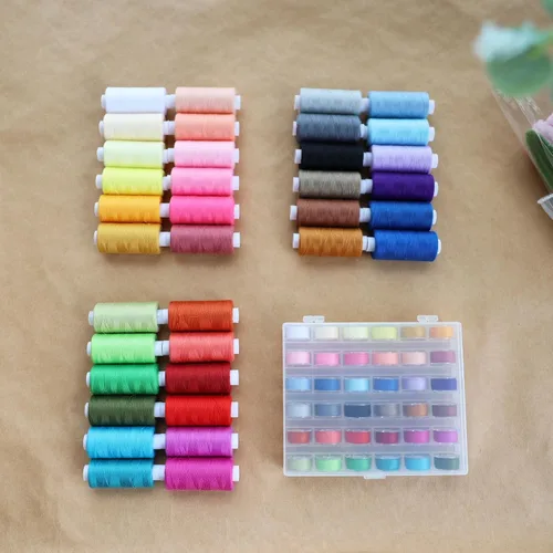 Miniatura 3 de 72 hilos para coser, 36 colores surtidos de hilo de coser con 36 bobinas preenrolladas a juego