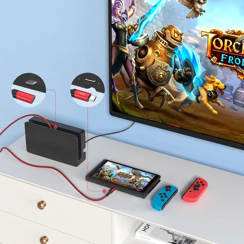 Miniatura 5 de Cable de extensión USB C de 3 pies, USB 3.2 USB-C macho a hembra, cable extensor de carga rápida 5A y sincronización de 10 Gbps para iPhone 16, rojo