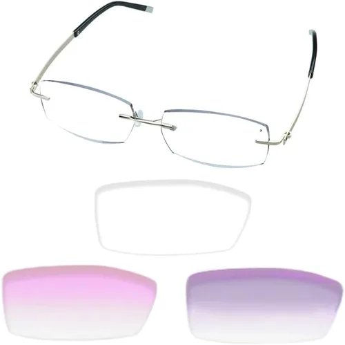 Miniatura 8 de VisionGlobal Lentes de lectura con bloqueo de luz azul sin montura con lente personalizada que reducen la fatiga ocular con diamantes elegantes