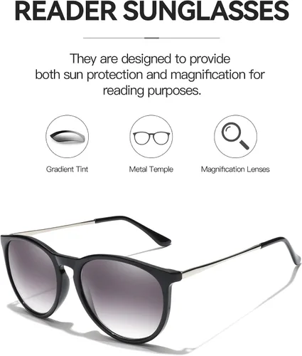 Miniatura 4 de IGnaef Reading Sunglasses for Women, Full Lens readers UV400 Protection IF8859
