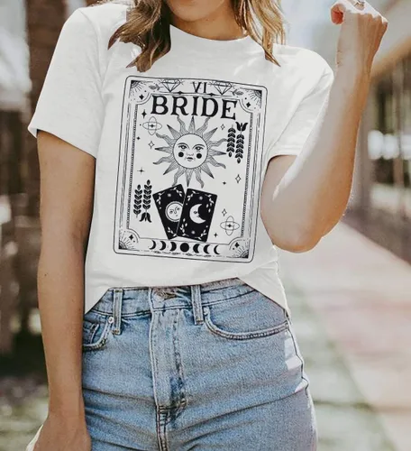 Miniatura 6 de Camisa de novia para mujer, camiseta de bachillerato para despedida de soltera, camiseta de novia de bruja, camiseta para novia, boda, luna de miel