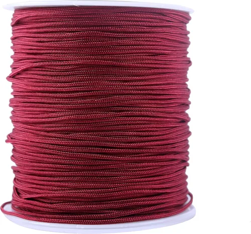 Miniatura 40 de KONMAY 1 rollo de cuerda de nailon para hacer pulseras de 150 yardas, trenzado de nailon Shamballa Macramé/cordón de cuentas de 0.4mm, cordón