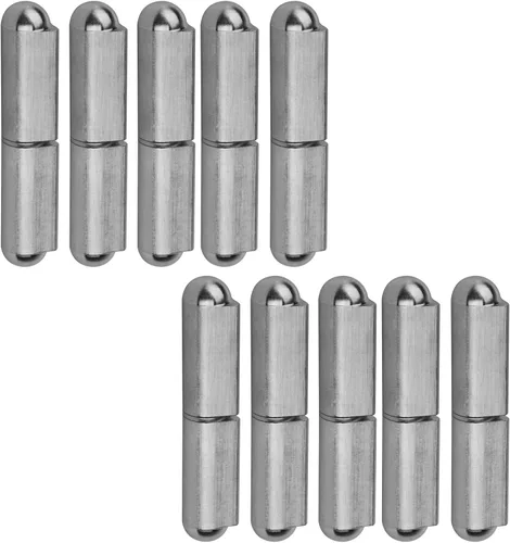 Paquete de 10 bisagras de bala de soldadura de 3" x 5/8", bisagras de barril de acero inoxidable 304 | para puerta de remolque, ahumador de barbacoa