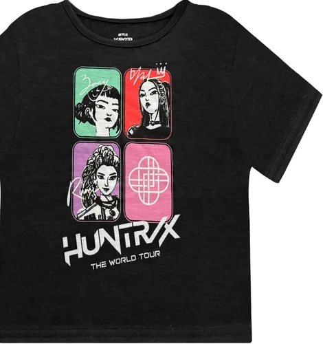 Miniatura 3 de KPop Demon Hunters - Conjunto de pijama para niñas, 2 piezas, camiseta de manga corta y pantalones cortos, ropa de dormir suave, producto