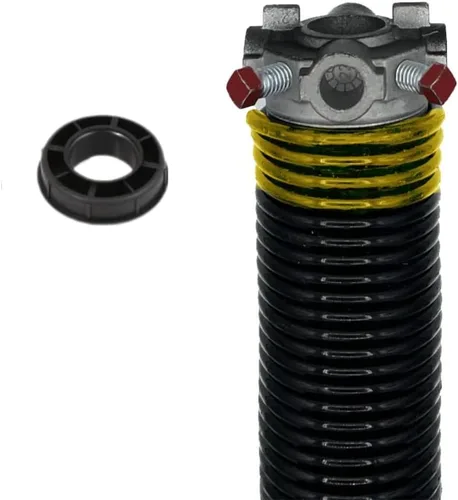 Miniatura 10 de Alcan Muelle de torsión para puerta de garaje (alambre de 0.225 pulgadas x 2 pulgadas de profundidad x 27 pulgadas de largo) con buje de nailon de 1