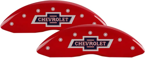 Miniatura 9 de MGP Cubiertas para Calibrador de Freno Compatibles con Chevrolet Silverado, Tahoe, Suburban 2019-2025 - Acabado de Pintura Electrostática Roja, Rojo