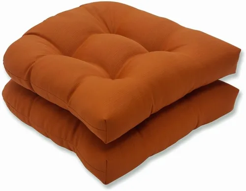 Miniatura 19 de Pillow Perfect 550435 - Cojines de asiento acolchados para exteriores/interiores Fresco (respaldo redondo), 19 x 19 pulgadas, amarillo, 2