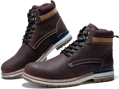 Miniatura 2 de Zapatos de trabajo para hombre, zapatos de vestir Oxford con cordones y suela de goma antideslizante