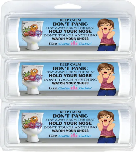 Mini rollos de papel higiénico de tamaño viaje de alta calidad, práctico dispensador de plástico, inodoro, orinal Porta y humor de Outhouse (paquete