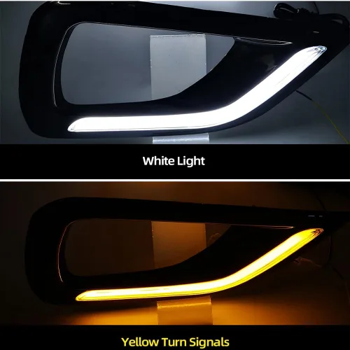 Miniatura 3 de BAKUGO 2 unids coche LED diurna luz de señal de giro DRL lámpara de niebla para Nissan Navara NP300 2015 2016 2017 2018 2019