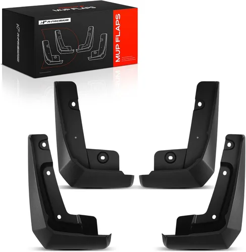 A-Premium Juego de 4 solapas de barro para salpicaduras, guardabarros con accesorios compatibles con Ford Mustang Mach-E Mach E 2021-2022,