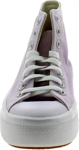 Miniatura 4 de Converse Chuck Taylor All Star Move - Tenis unisex con plataforma alta, color amatista pálidoblanco